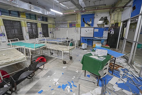 Kolkata doctor murder case: A ward of the RG Kar Medical College and Hospital after being vandalised by unidentified miscreants